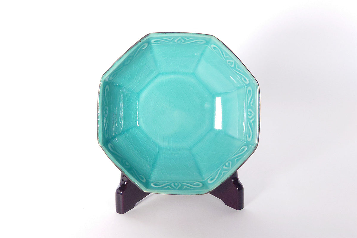 黒金蒼釉 皿