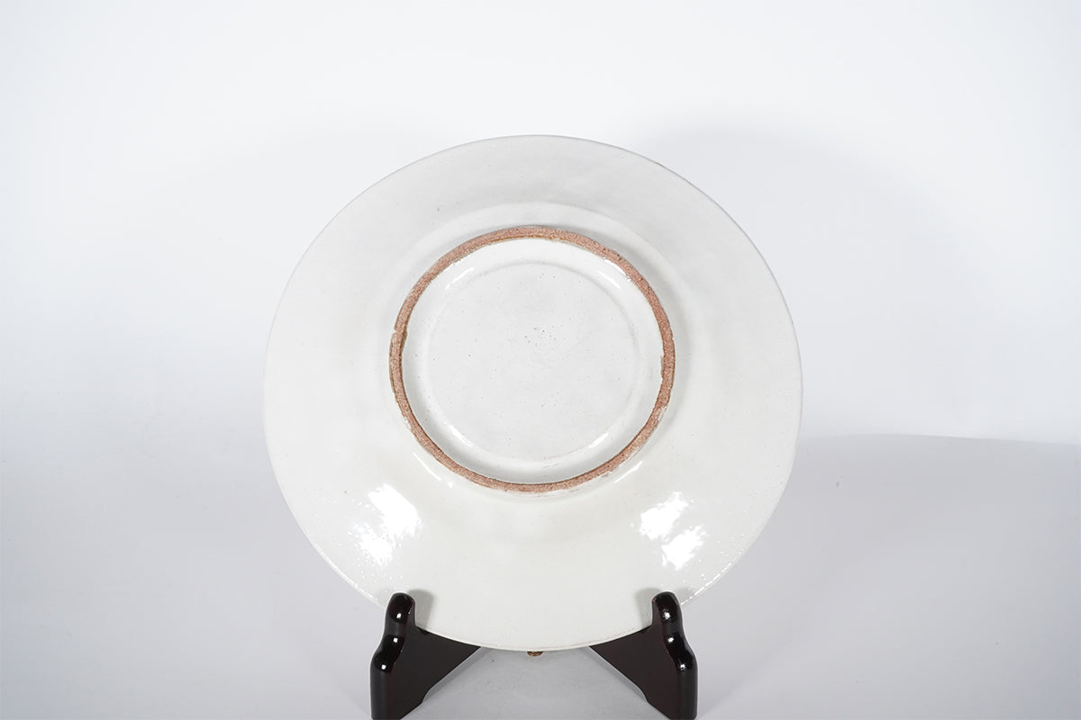 粉引しのぎ 7寸リム皿