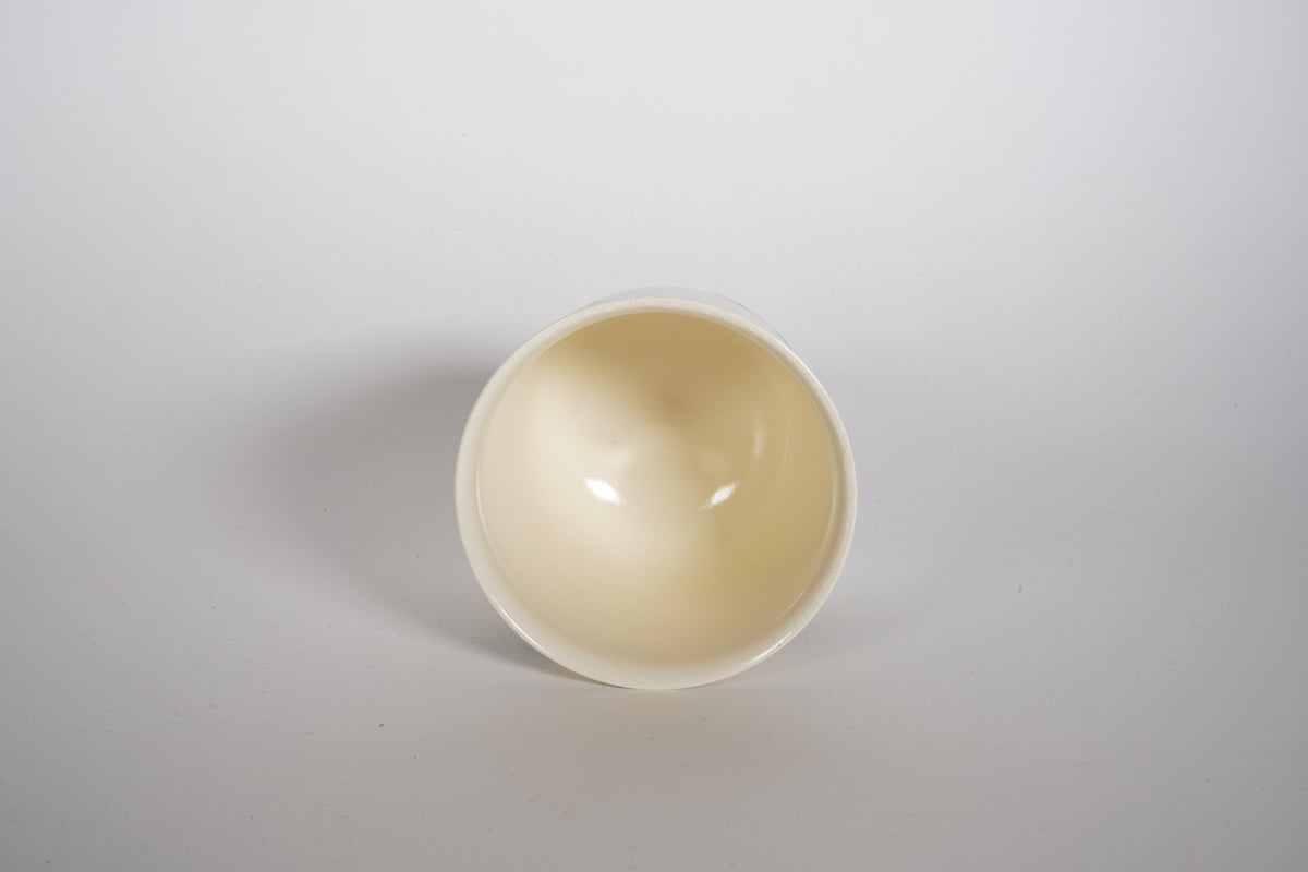 仁清 色絵唐子 蓋付湯呑