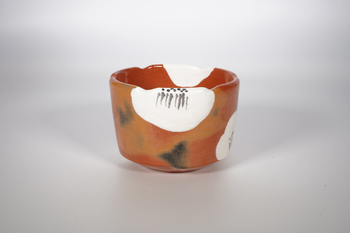 赤楽 乾山写椿 向付