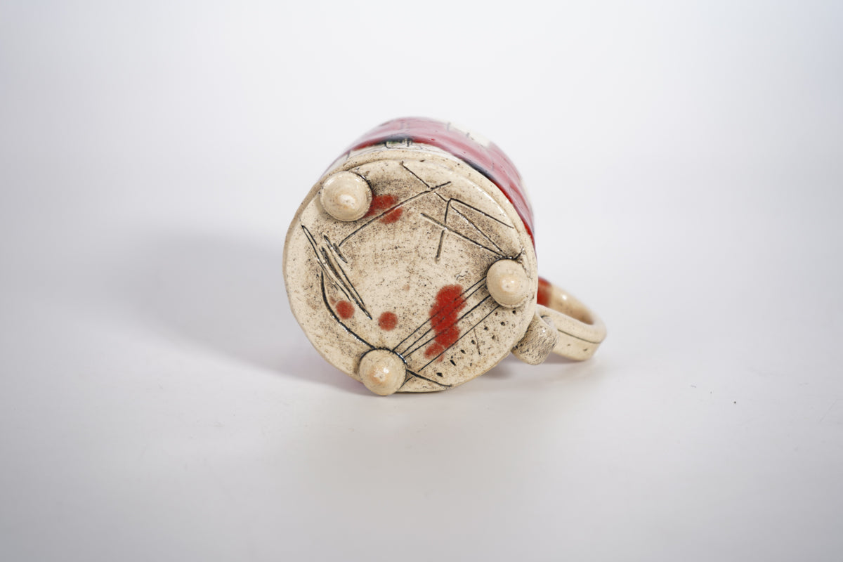 赫釉織部 珈琲碗皿