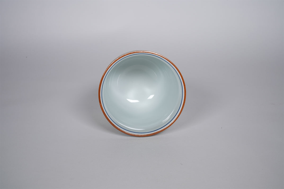 着彩桜に丸紋 組湯呑