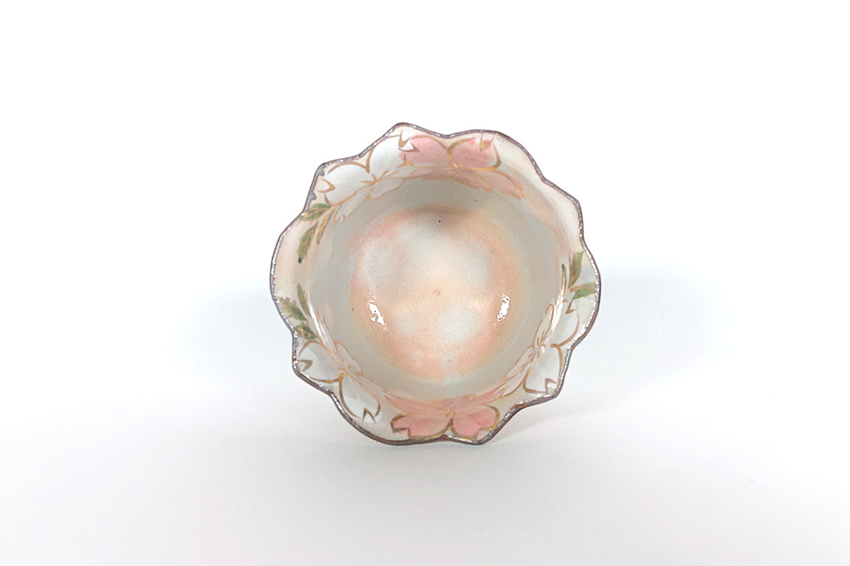 色絵乾山写 桜 小付