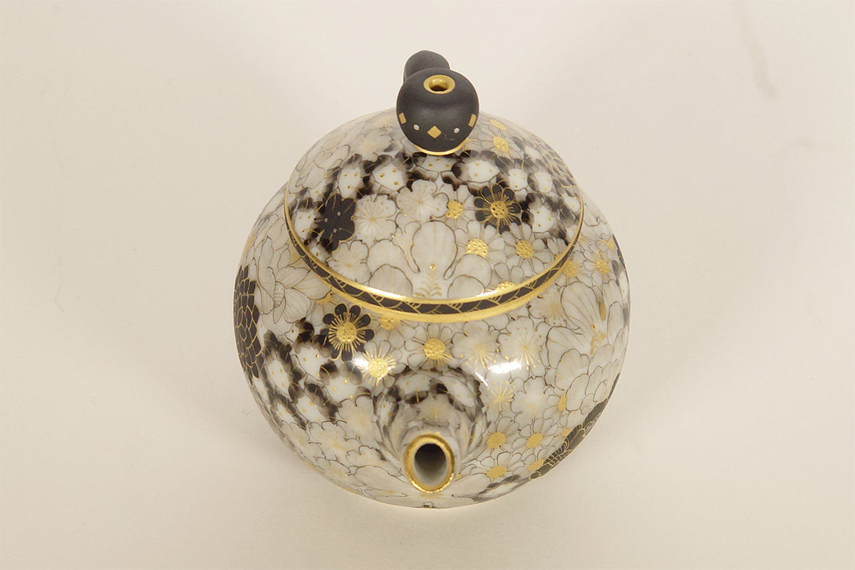 金銀彩草花 茶注