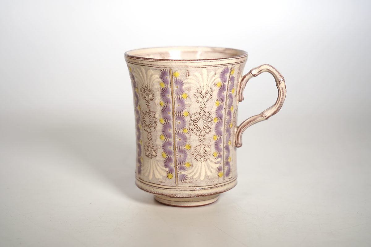 マグカップ 紫彩華紋