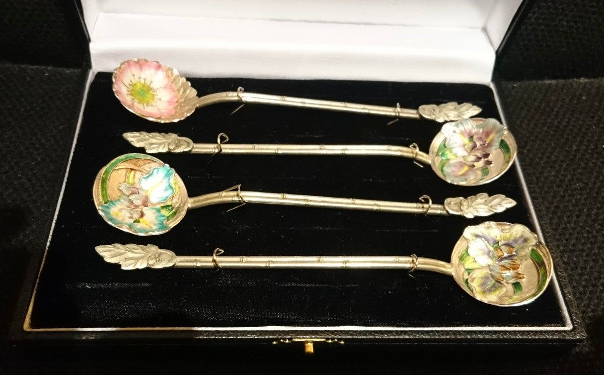 刺Expo_K12_銀七宝スプーン4客