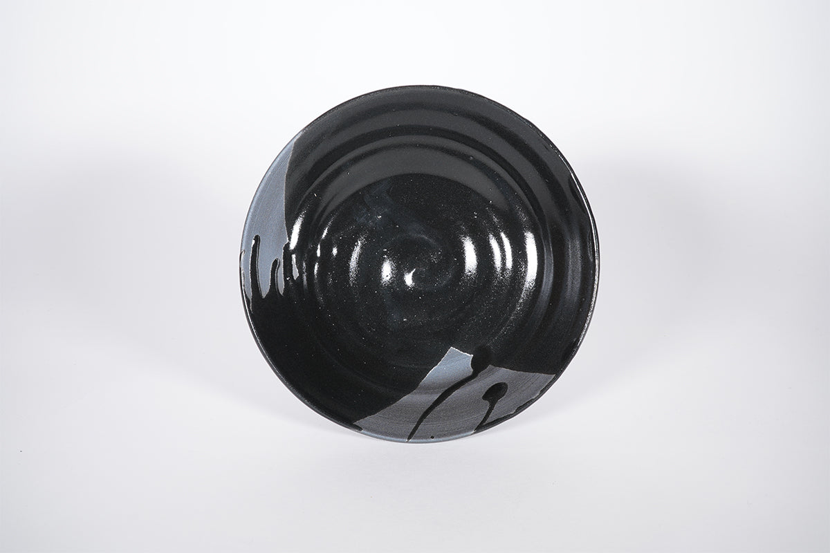 流彩 黒　鉢
